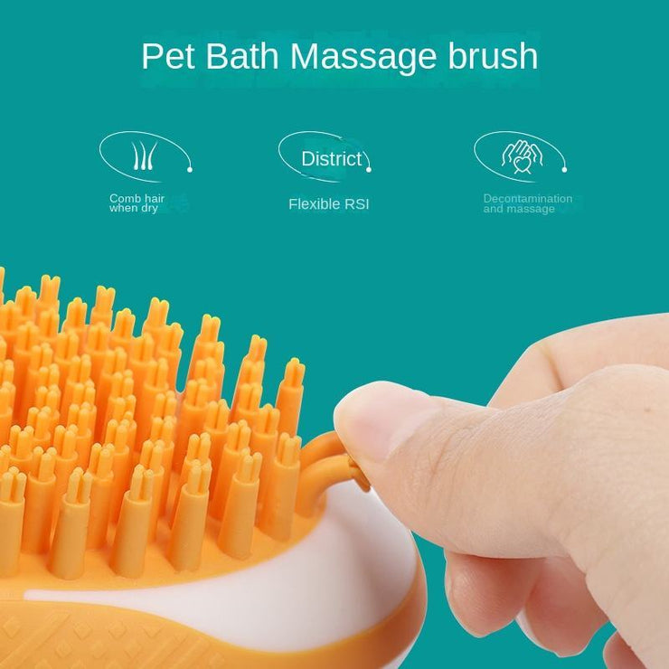 Dog Cat Bath Brush 2-in-1 Pet SPA Massage Comb Soft Silicone Pets Shower Hair Grooming Cmob Dog Cleaning Tool Pet Products - Bright ideas