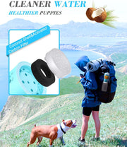 Ravel Puppy Water Bowl Dog Water Bottle With Food Container Portable Pet Dispenser Dog Stuff Accessories Items Puppy Essentials Necessities For Yorkie Chihuahua Cat Walking And Hiking - Bright ideas