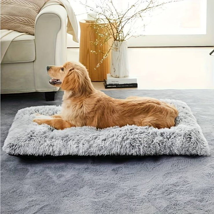 Pet Dog Bed Long Plush Cozy Warm Sleeping Beds Washable Anti-Slip Kennel Mats - Bright ideas