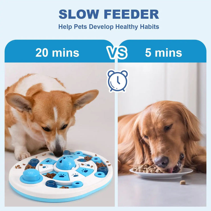 Dog Puzzle Toy With Spherical Bells 24 Hidden Food Locations Jigsaw Dog Food Feeding Sound Toys Food Dispenser For Dog Training - Bright ideas
