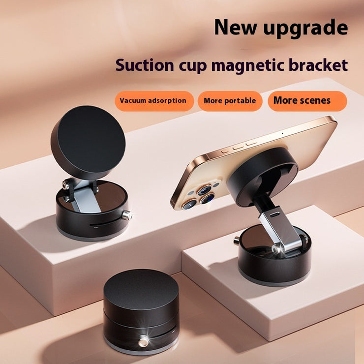 Foldable Magnetic Vacuum Car Phone Holder Foldable Suction Cup With Suction Cup Hands-Free Navigation For Smart Phone - Bright ideas