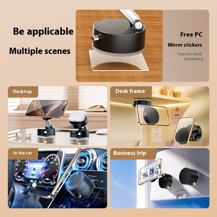 Foldable Magnetic Vacuum Car Phone Holder Foldable Suction Cup With Suction Cup Hands-Free Navigation For Smart Phone - Bright ideas