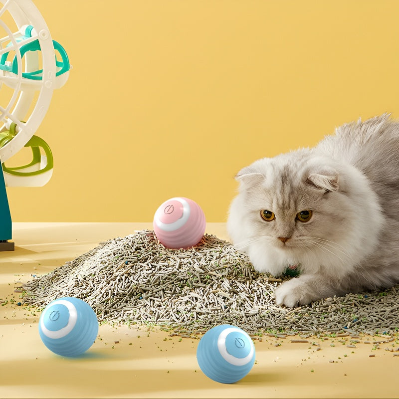 Cat Chase Toy Cat Interactive Ball Smart Pet Cat Toys Indoor Automatic Rolling Magic Ball Electronic Interactive Cat Toy Cat Game Accessories - Bright ideas