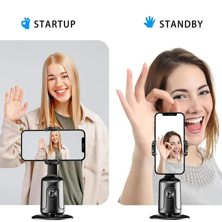 360 Auto Face Tracking Gimbal AI Smart Gimbal Face Tracking Auto Phone Holder For Smartphone Video Vlog Live Stabilizer Tripod - Bright ideas