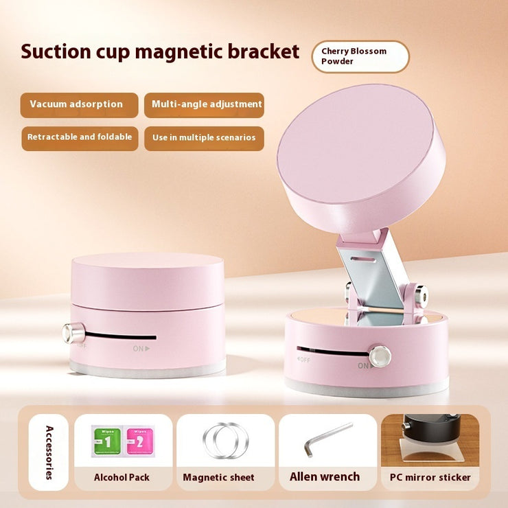 Foldable Magnetic Vacuum Car Phone Holder Foldable Suction Cup With Suction Cup Hands-Free Navigation For Smart Phone - Bright ideas