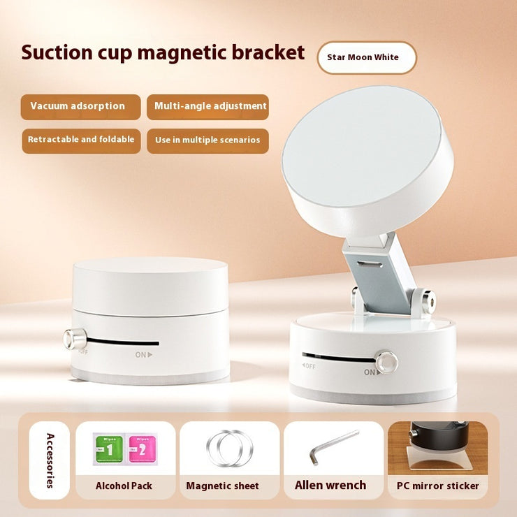 Foldable Magnetic Vacuum Car Phone Holder Foldable Suction Cup With Suction Cup Hands-Free Navigation For Smart Phone - Bright ideas