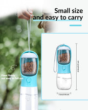 Ravel Puppy Water Bowl Dog Water Bottle With Food Container Portable Pet Dispenser Dog Stuff Accessories Items Puppy Essentials Necessities For Yorkie Chihuahua Cat Walking And Hiking - Bright ideas