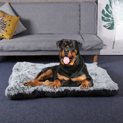 Pet Dog Bed Long Plush Cozy Warm Sleeping Beds Washable Anti-Slip Kennel Mats - Bright ideas