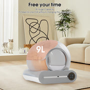 Self-cleaning Litter Box, Automatic Scooping And Deodorization, App Control Supports 2.4G WiFi, Intelligent Automatic Litter Box With Padding - Bright ideas
