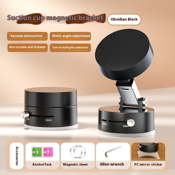 Foldable Magnetic Vacuum Car Phone Holder Foldable Suction Cup With Suction Cup Hands-Free Navigation For Smart Phone - Bright ideas