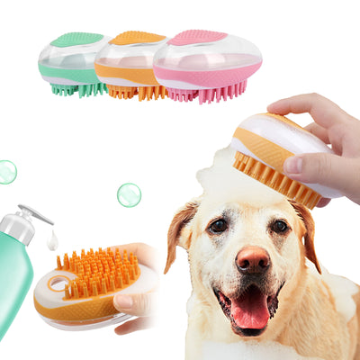 Dog Cat Bath Brush 2-in-1 Pet SPA Massage Comb Soft Silicone Pets Shower Hair Grooming Cmob Dog Cleaning Tool Pet Products - Bright ideas