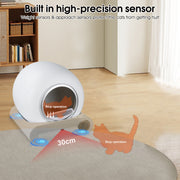 Self-cleaning Litter Box, Automatic Scooping And Deodorization, App Control Supports 2.4G WiFi, Intelligent Automatic Litter Box With Padding - Bright ideas