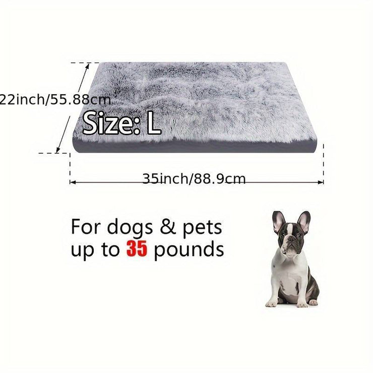 Pet Dog Bed Long Plush Cozy Warm Sleeping Beds Washable Anti-Slip Kennel Mats - Bright ideas