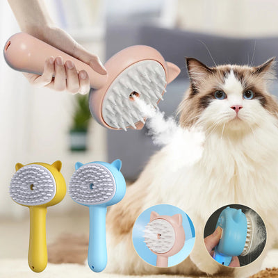 Hair Cleaning Brush With Mist Multifunctional Cat Grooming Brush Rechargeable Self Cleaning Slicker Brush For Pets Dogs & Catsb Pet Products - Bright ideas